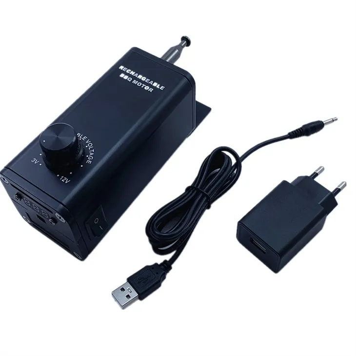 Wiederaufladbarer Drehspießmotor mit variabler Geschwindigkeit