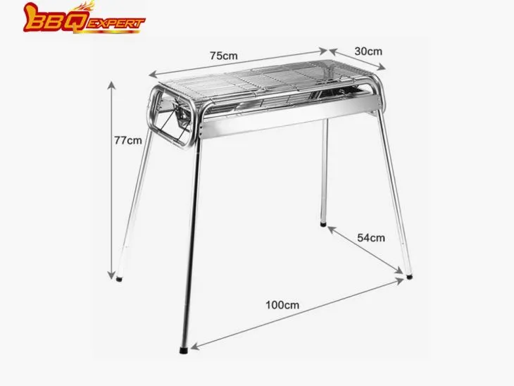 Vollständiger Outdoor-BBQ-Grill aus Edelstahl, tragbare Holzkohlegrills im Angebot